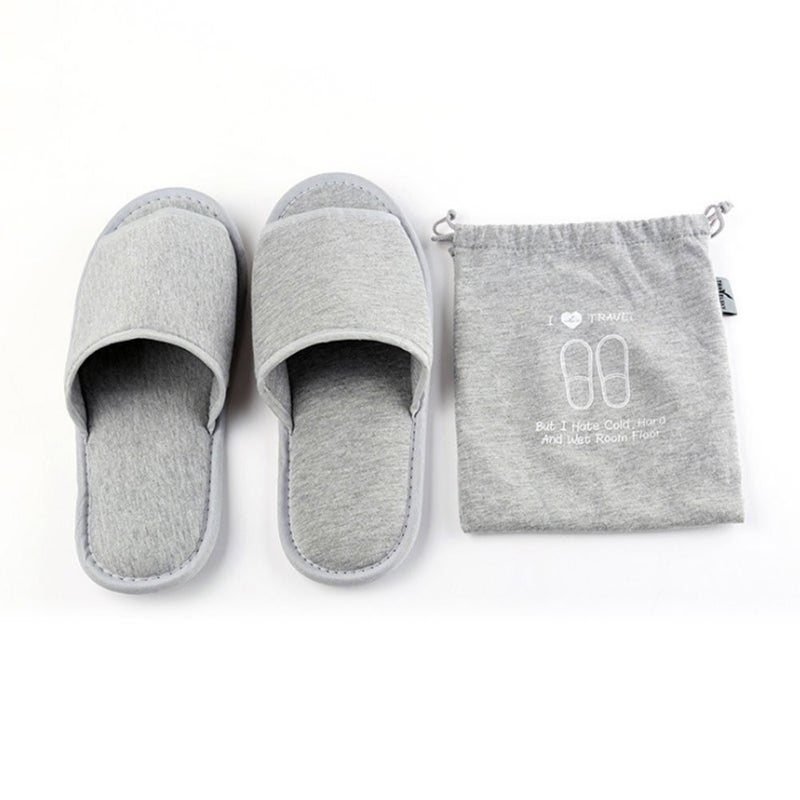 Ibluelover 2 Pairs Portable Travel Slippers Open Toe Sandals Spa Hotel Slippers Guest Room Indoor House Slipper Business Trip Flight Shoes Footwear Gift (As photo) - Image 4